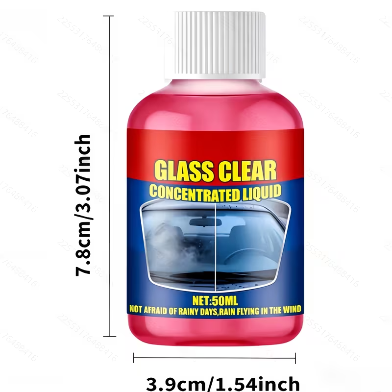 Glass Clear Concentrated Liquid 50ml bottle - 7.8cm x 3.9cm dimensions