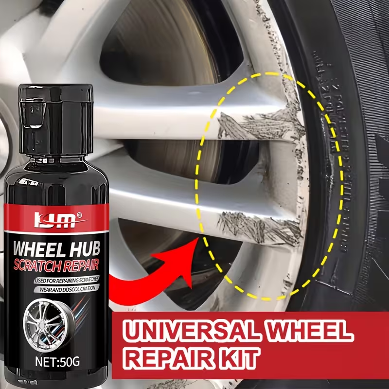 Universal Wheel Repair Kit before and after scratch repair