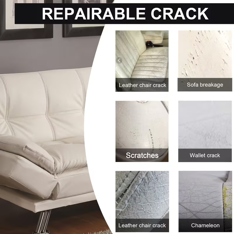 Repairable crack types - leather chair, sofa, scratches, wallet, chameleon leather