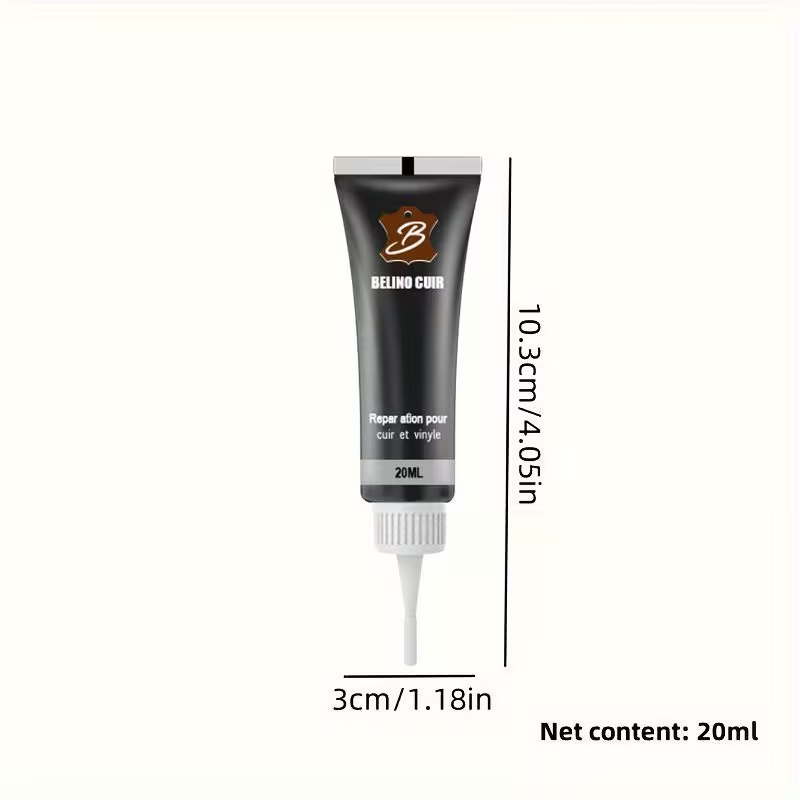 Belino Cuir Leather Repair Paste dimensions - 10.3cm x 3cm, 20ml